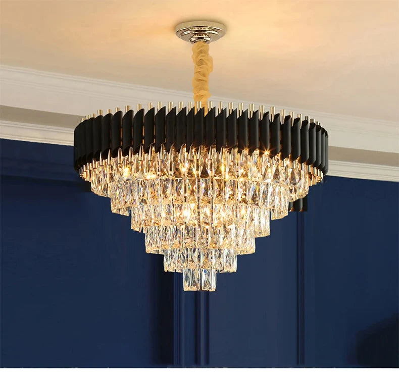 Luxury Crystal Ceiling Chandelier Lighting Modern Living Room Lights