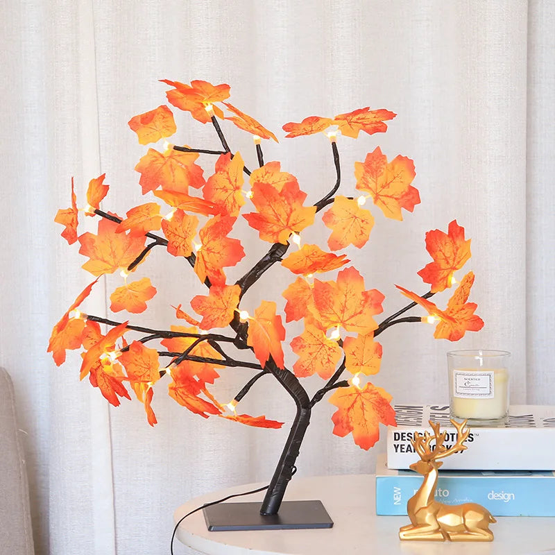 LED Rose Leaf Tree Lamp