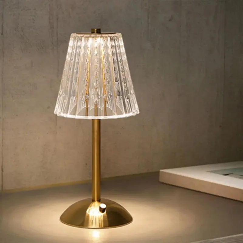 Luxury Diamond Crystal Bedside Table Lamp