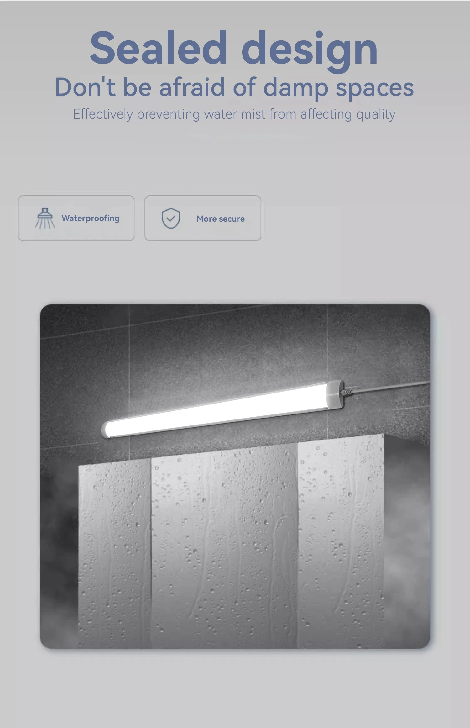LED Tube Mirror Vanity Light