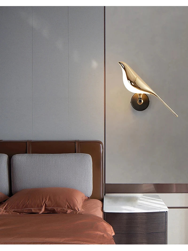 Magpie Bird Wall Lamp