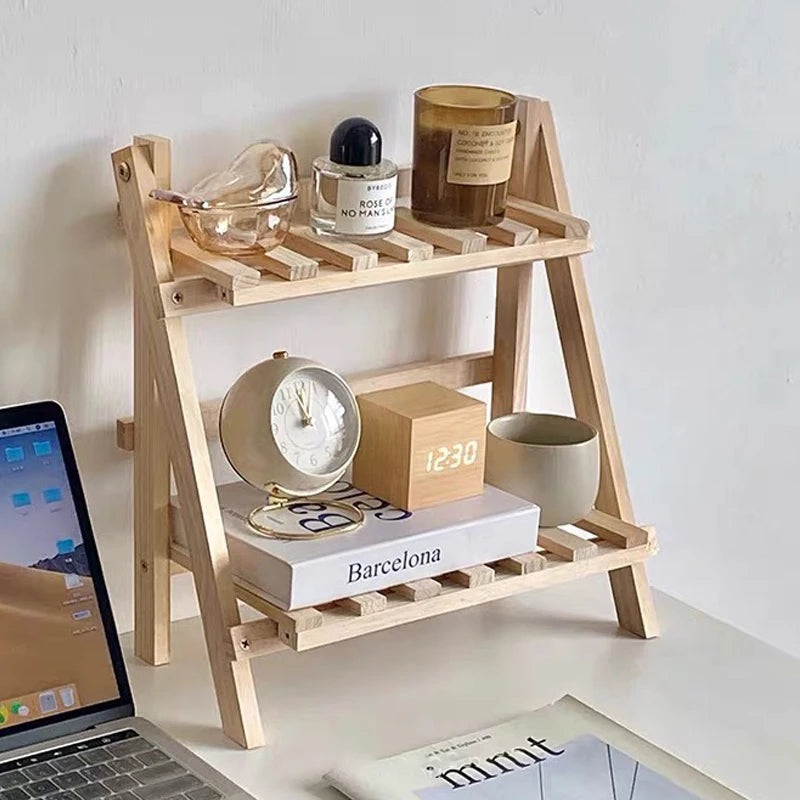 Folding Double Layer Desk Organizer