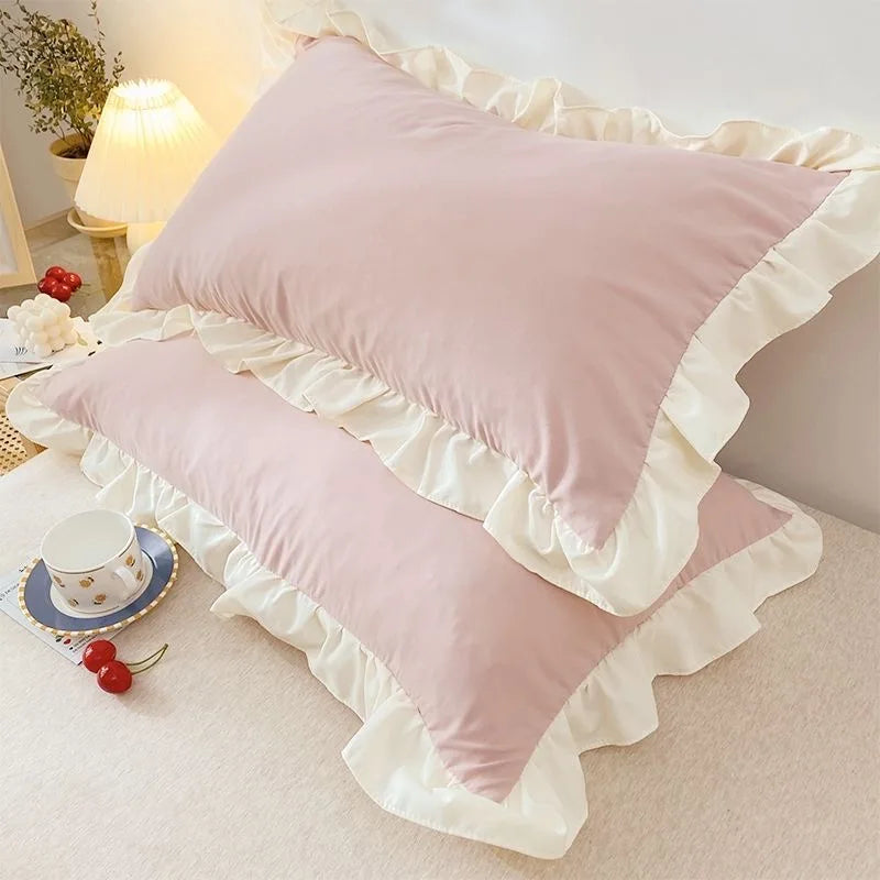 Princess Pillowcases With Ruffles Multiple Sizes Pillow Cover Comfortable