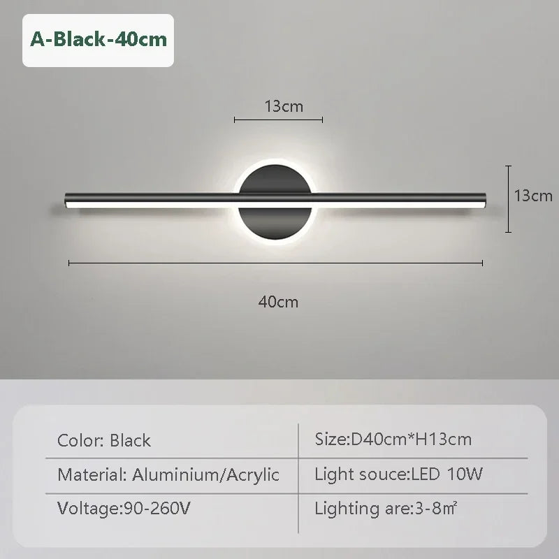 Modern Mirror Strip Wall Light