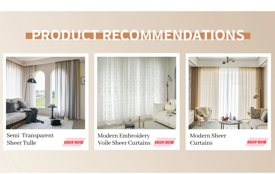 Solid White Sheer Curtains