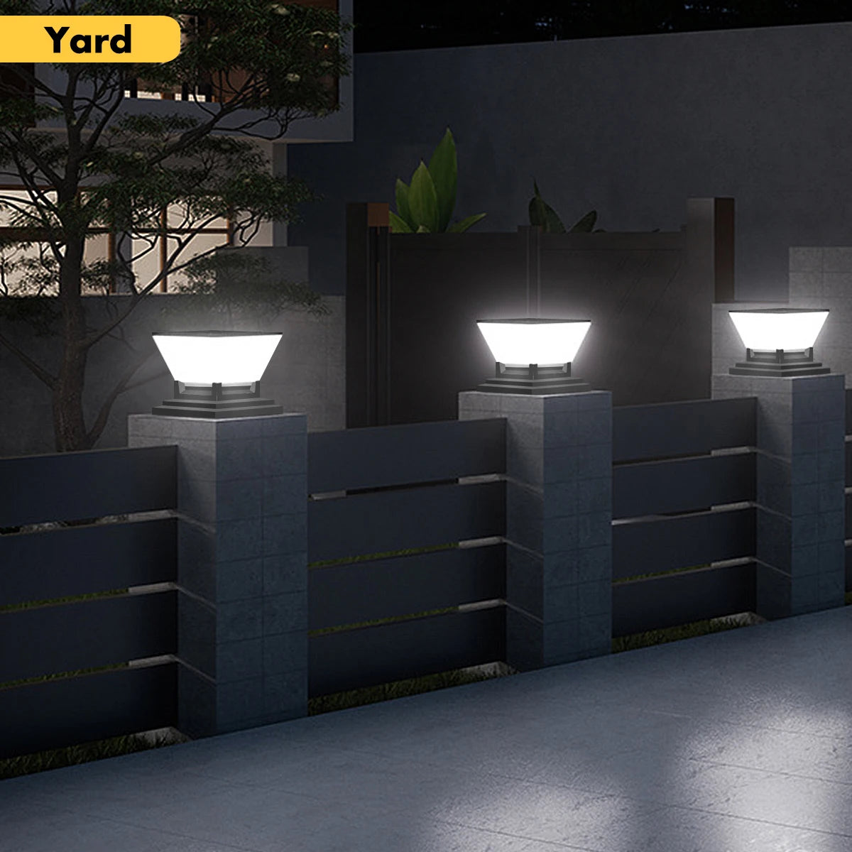 Solar Column Light Auto Night on Day Off 3 Colors IP65 Waterproof