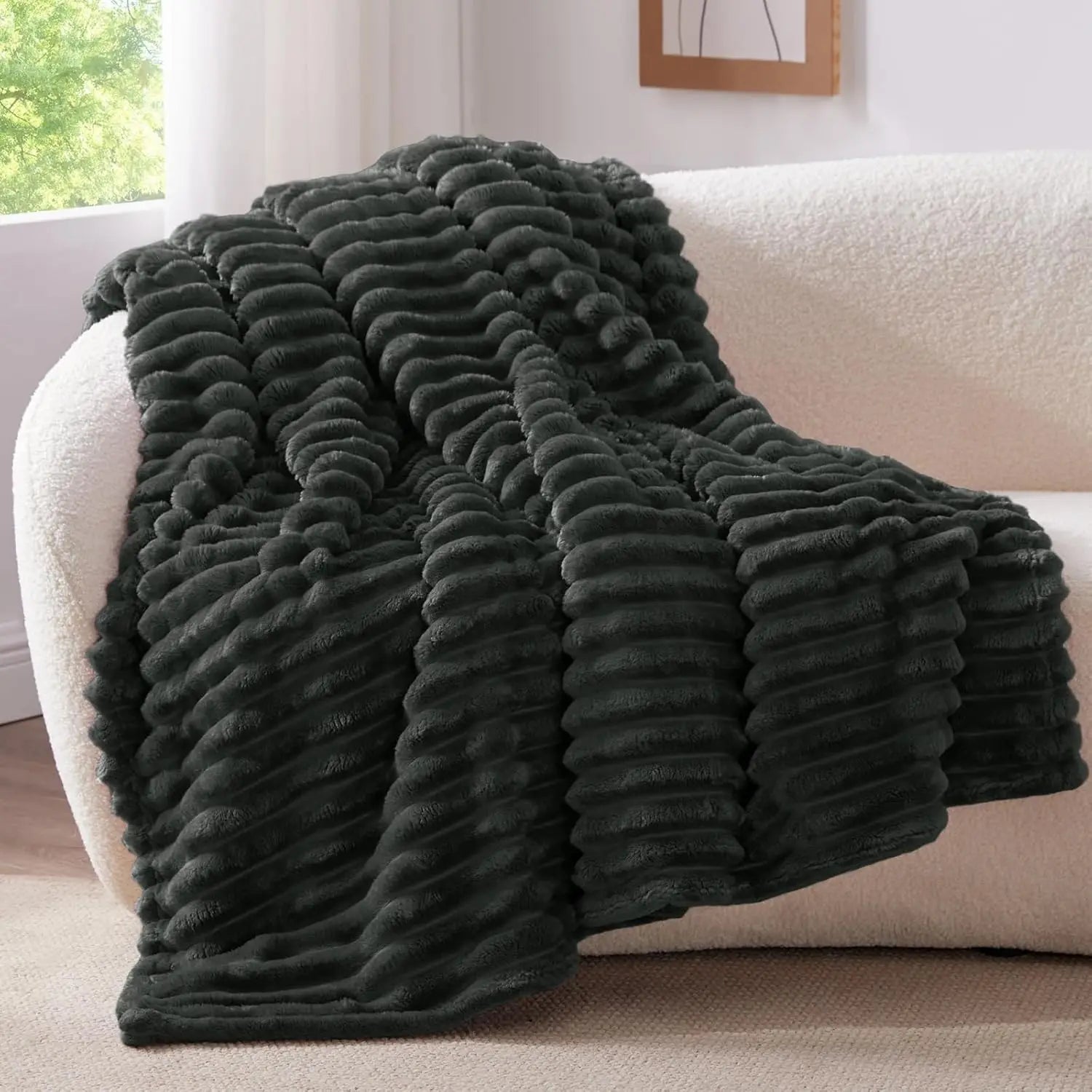 Striped Fleece Throw Blanket