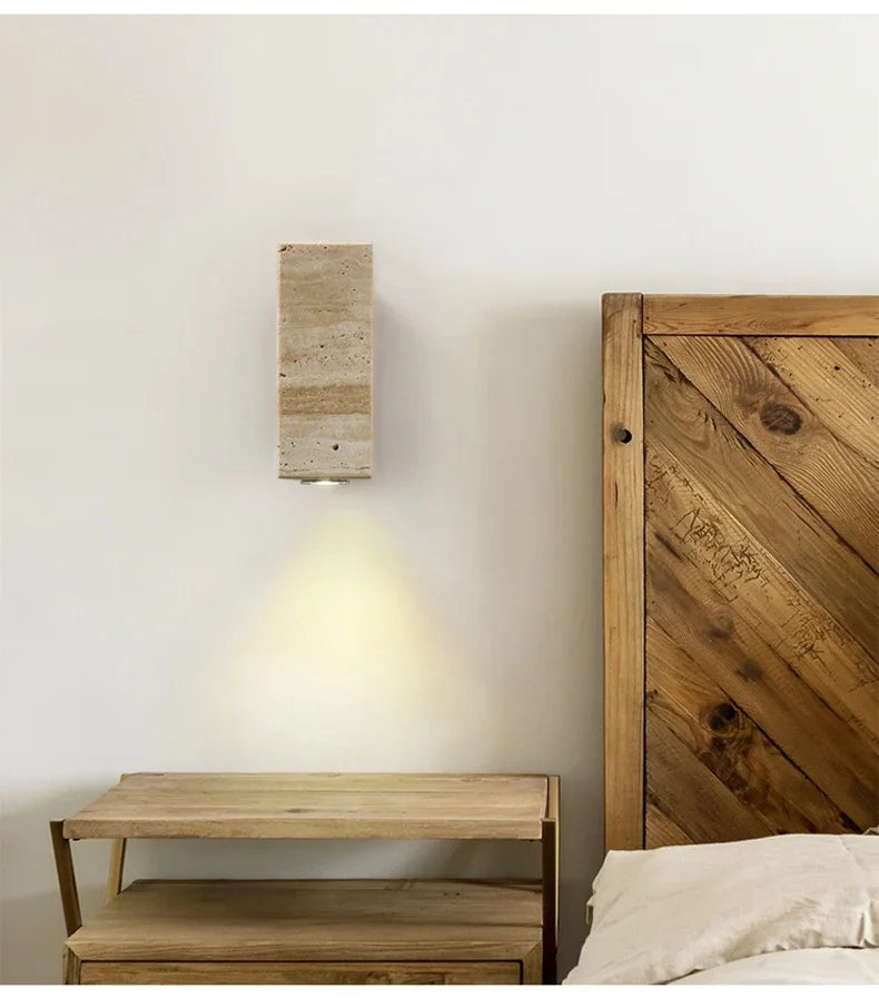 Travertine Wabi Sabi Wall Lamp