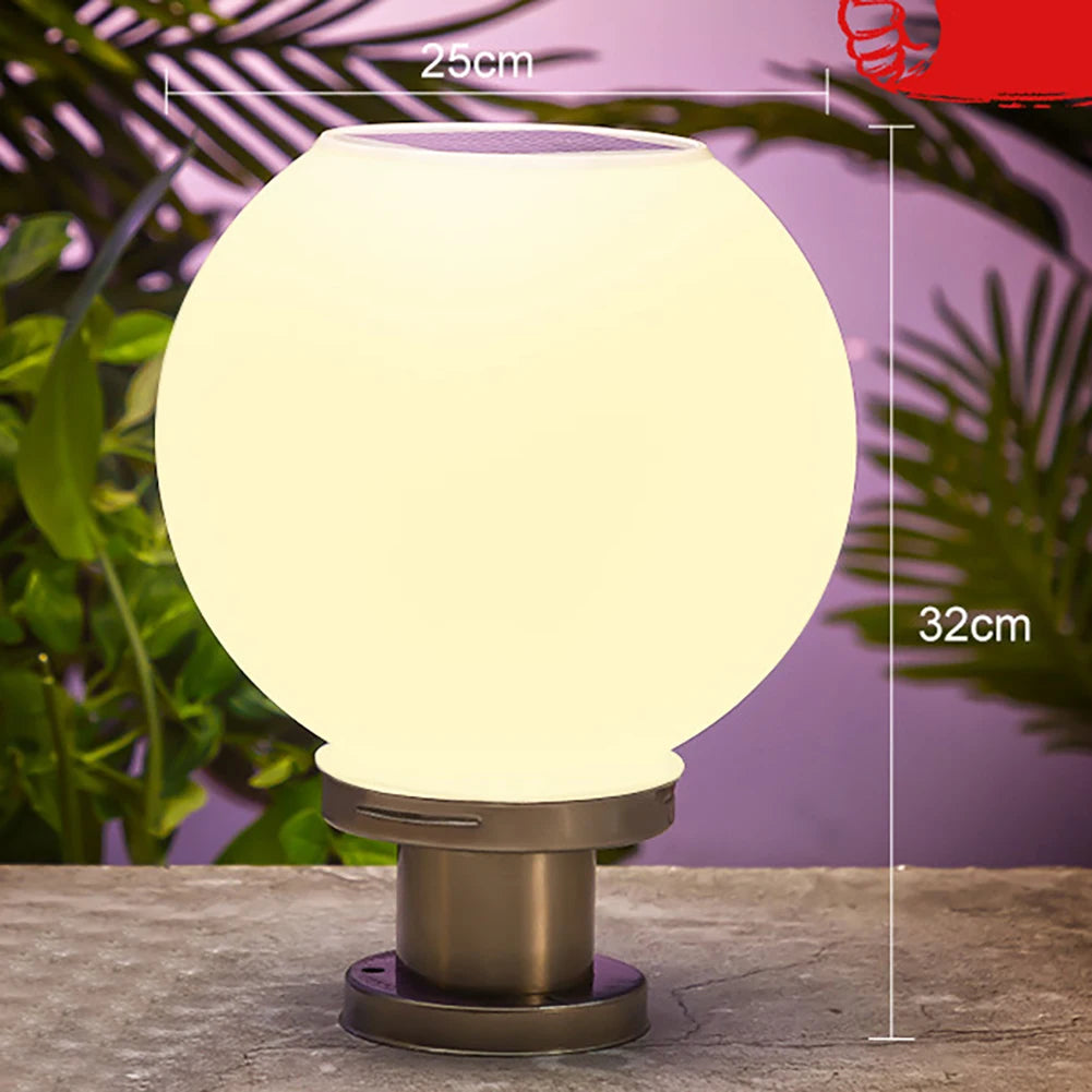 Solar Light Outdoor Fixtures Courtyard Garden Lawn Street Lights Round