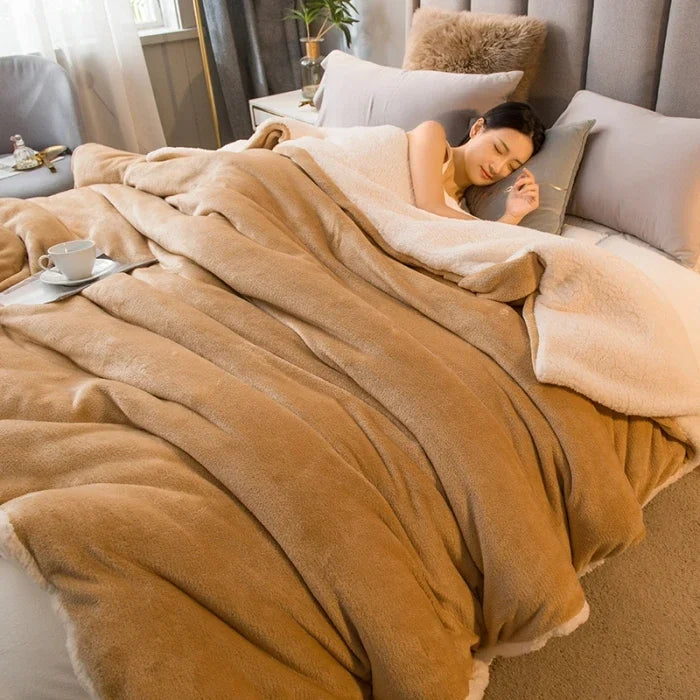 Double Sided Lamb Fluff Blanket