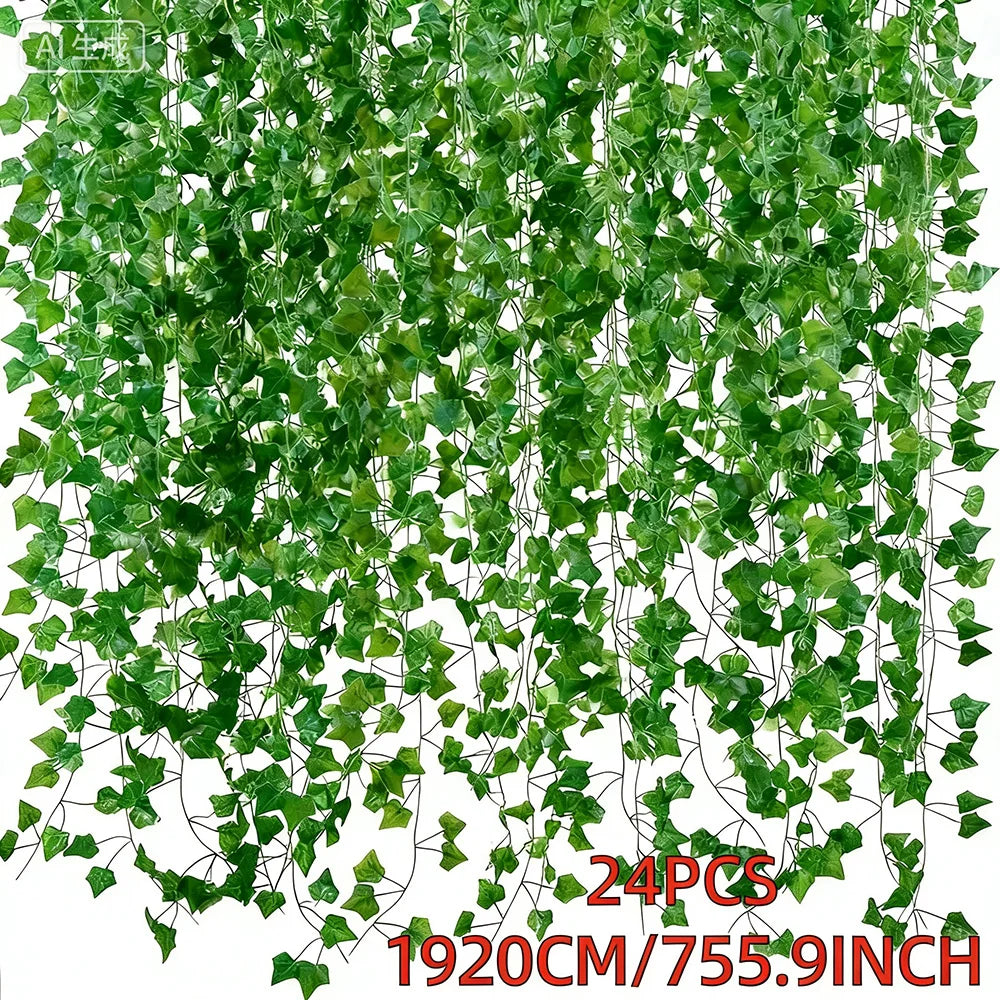 Total 19m/755inch Ivy Garland Living Room Wall Decoration Artificial