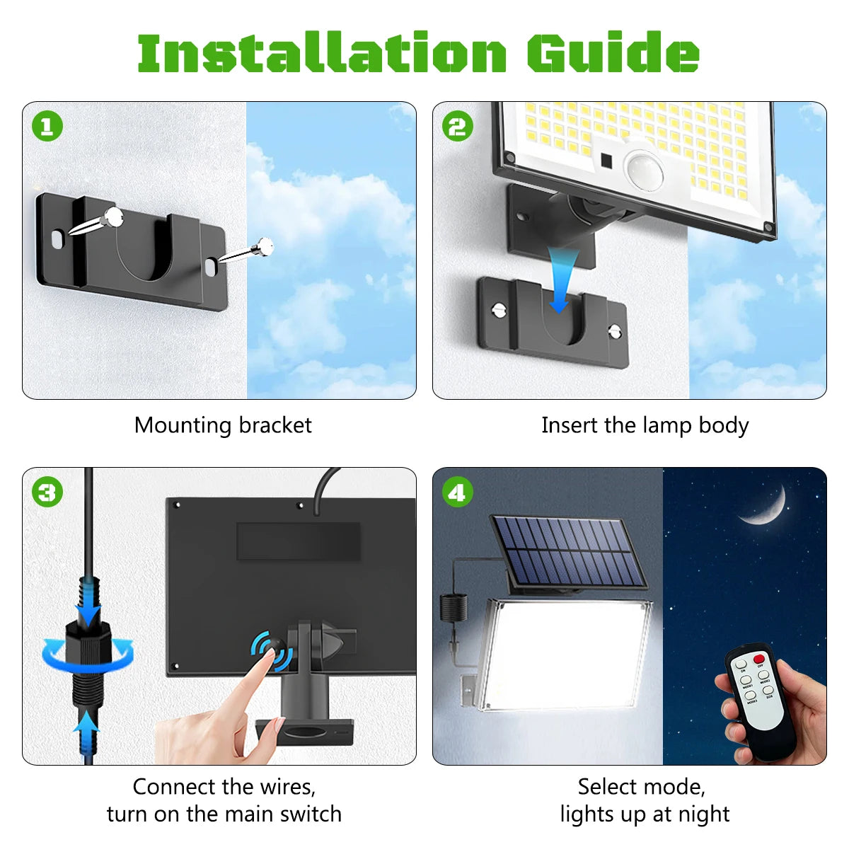 Solar Lights Outdoor with Motion Sensor Solar Flood Lights Waterproof