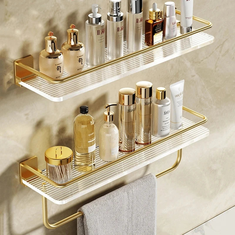Punch-free Acrylic Bathroom Shelf