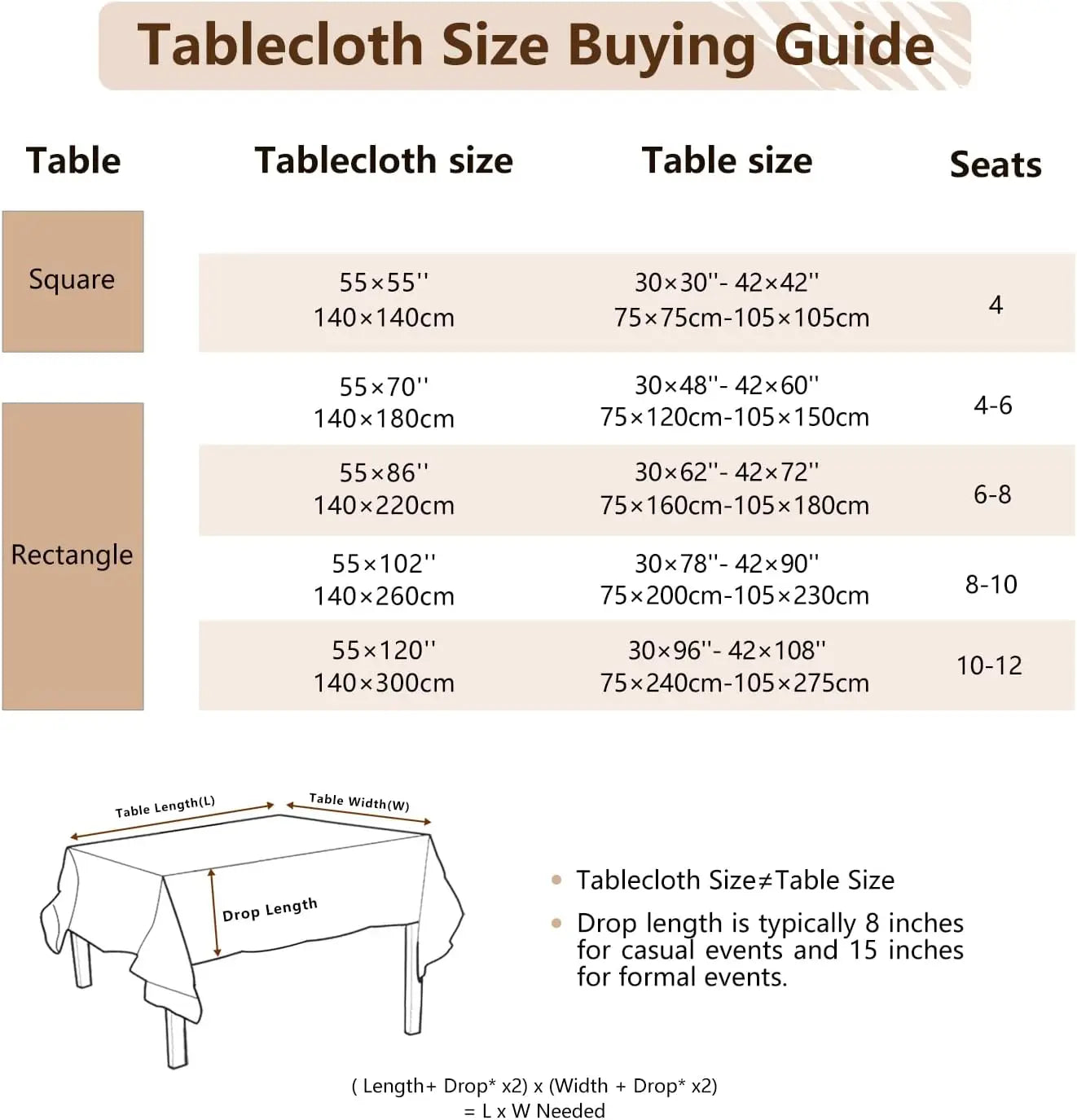 Cotton Linen Stripe Tassel Tablecloth Stain Resistant Dust-Proof Table