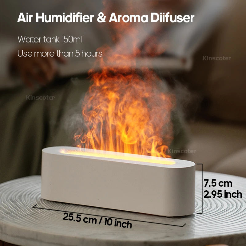Essential Oil Aroma Diffuser Flame Air Humidifier Ultrasonic Cool Mist
