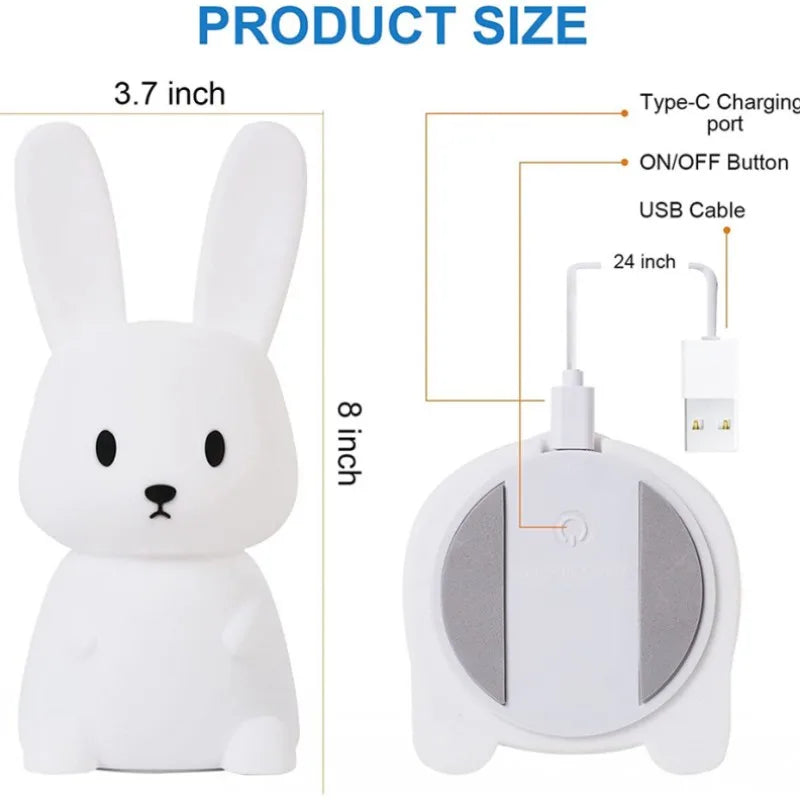 Silicone Rabbit Night Light