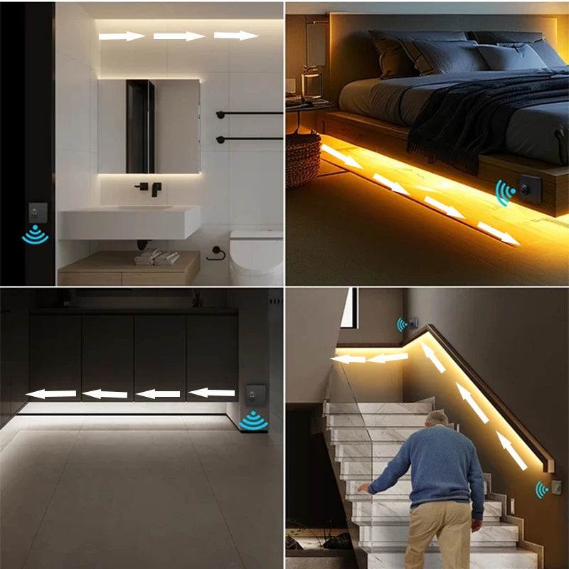 Motion Sensor Stair Lights With Chase Effect Under Bed Lights Under