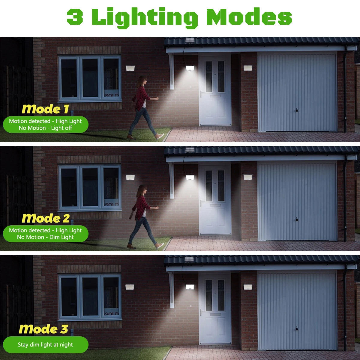 Solar Lights Outdoor with Motion Sensor Solar Flood Lights Waterproof
