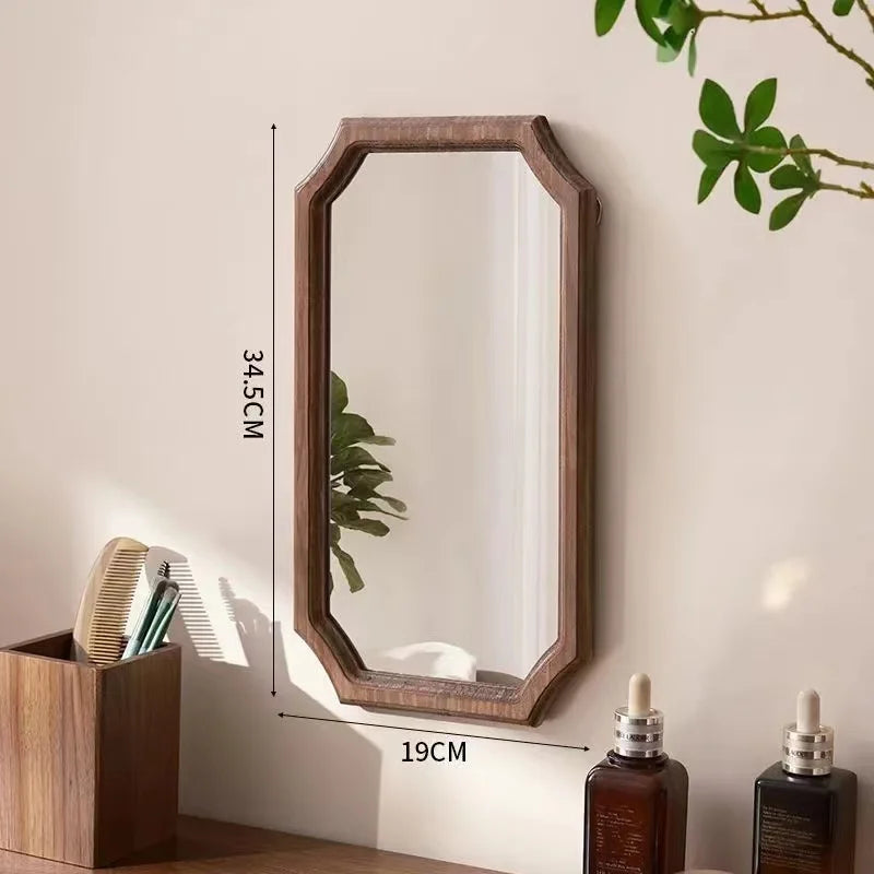 Vintage Solid Wood Wall Mirror