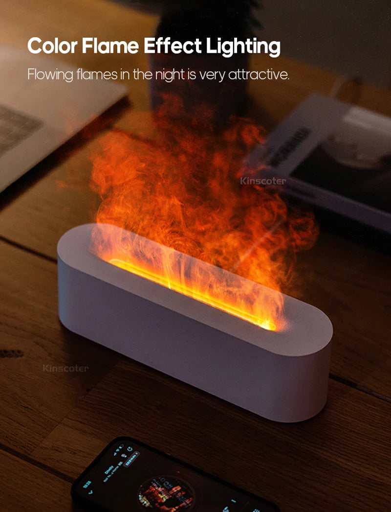 Essential Oil Aroma Diffuser Flame Air Humidifier Ultrasonic Cool Mist