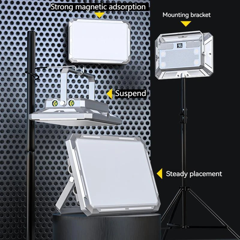 Portable LED Camping Tent Light Rechargeable Searchlight High Power