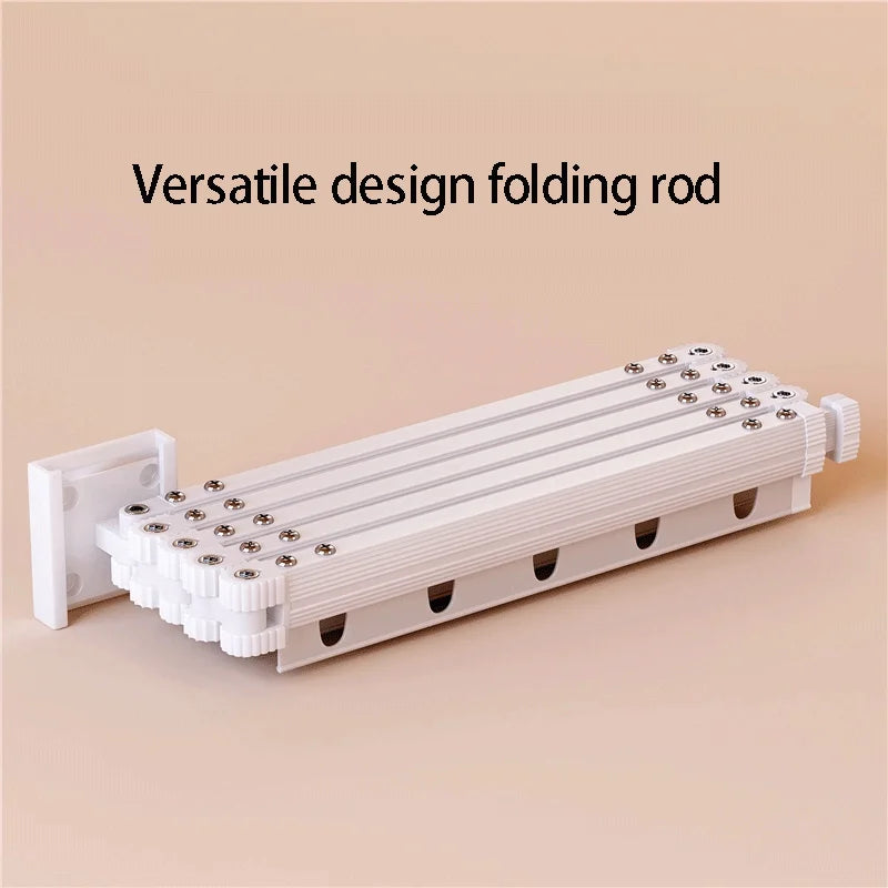 Foldable Shower Curtain Rod Set