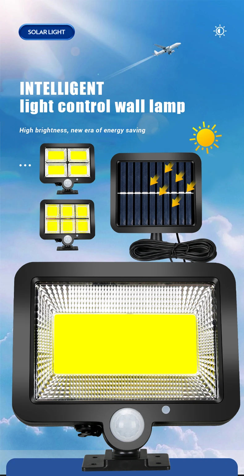 COB Solar Motion Sensor Wall Light
