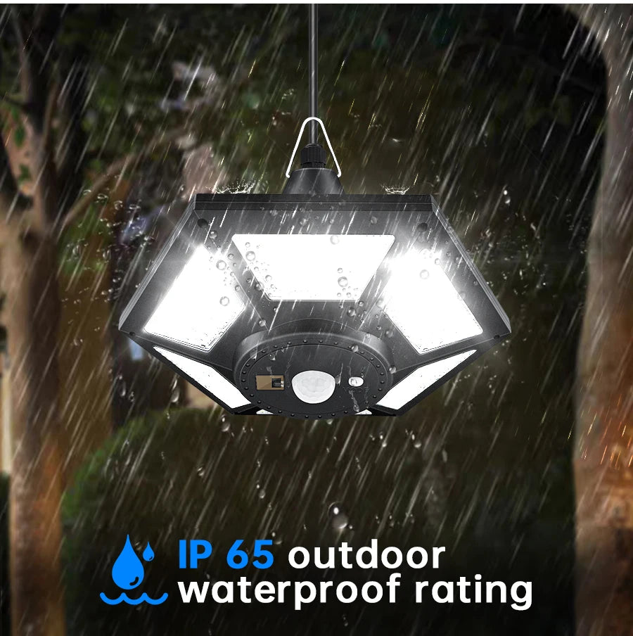 Solar Shed Light Solar Pendant Light Indoor Outdoor 228/180 LED 1000LM