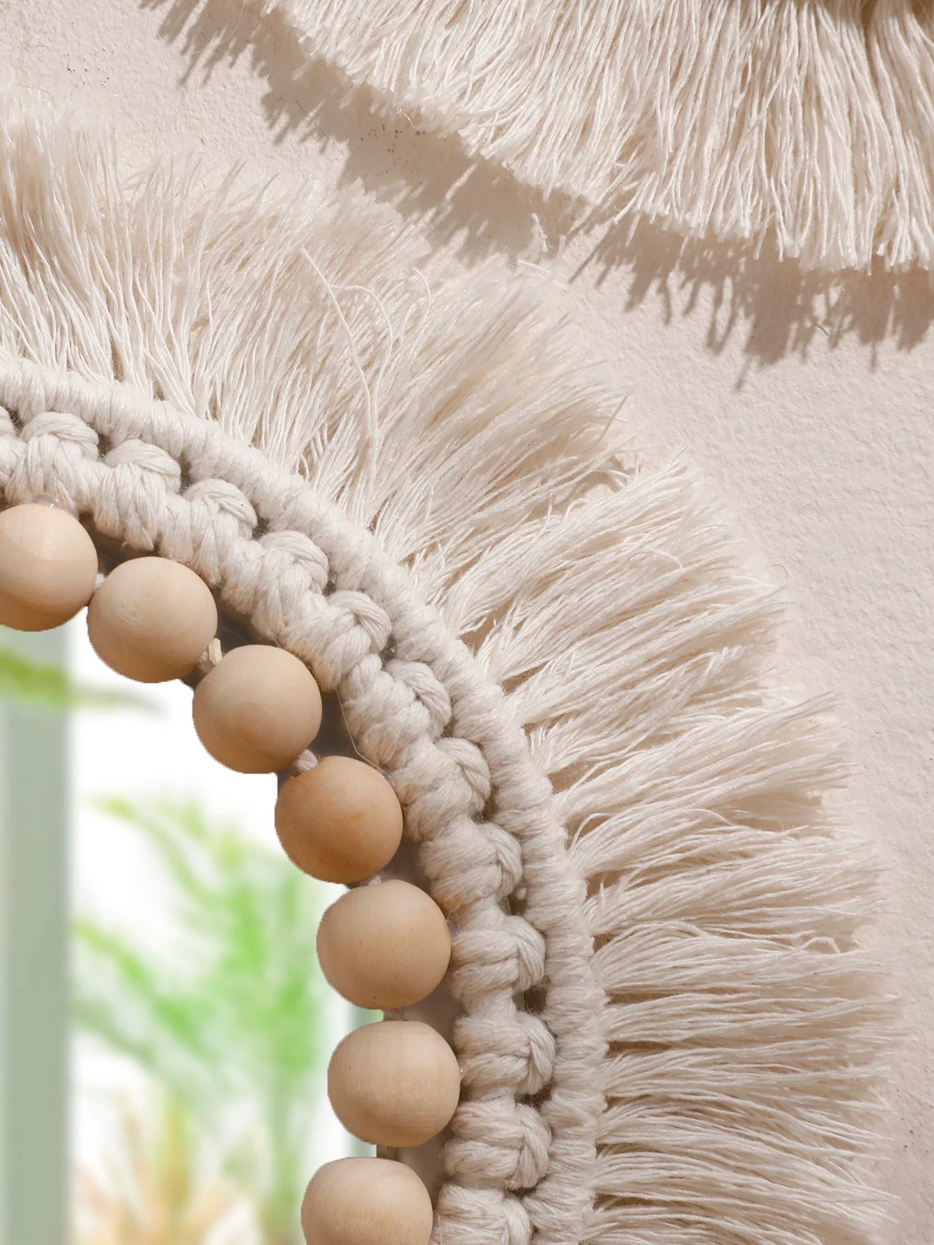 Macrame Mirror Wall Hanging Decorative Mirrors Boho Woven Tassel