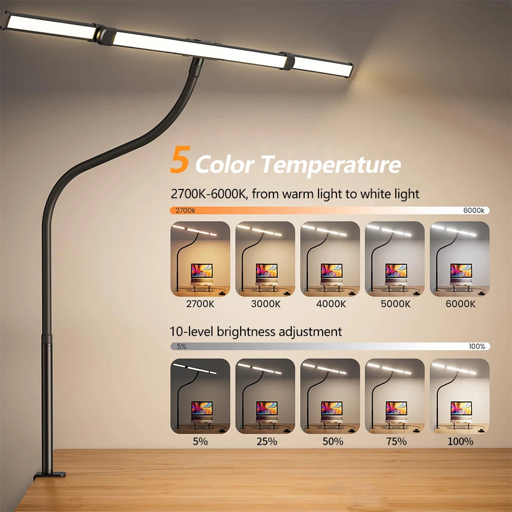 Eye-Care Metal Clip Lamp