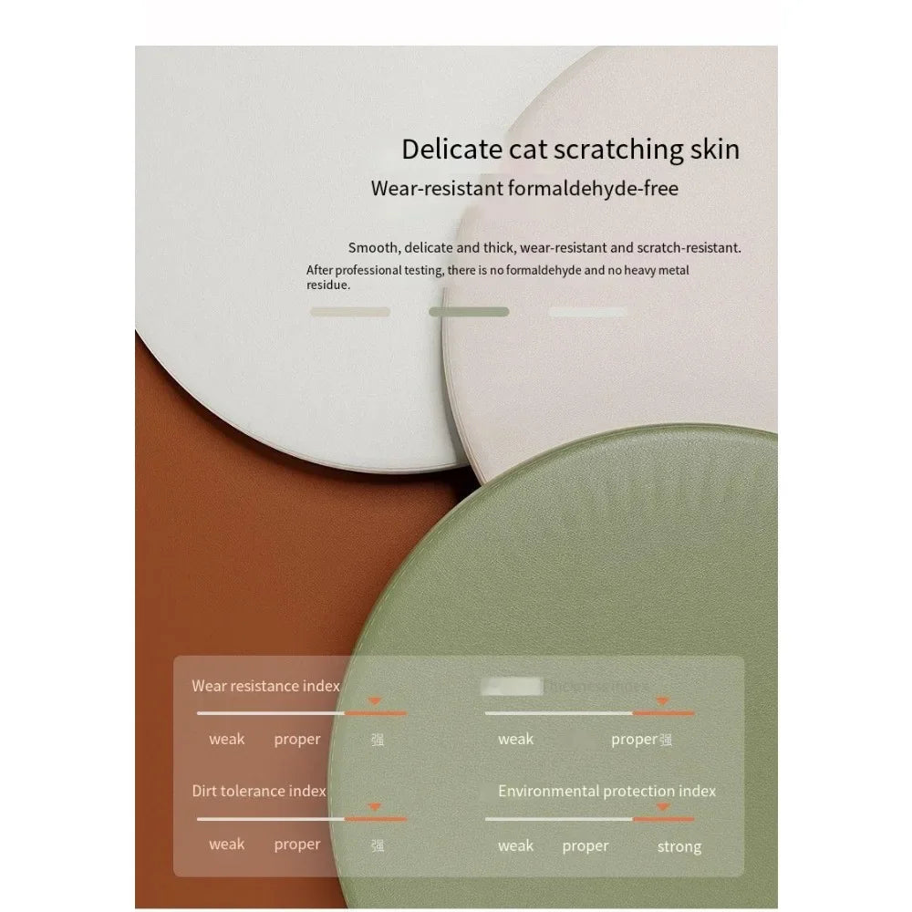 Round Leather Memory Foam Seat Pad
