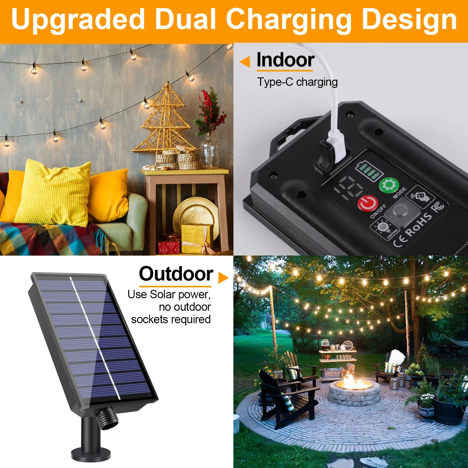 Solar G40 Globe String Lights