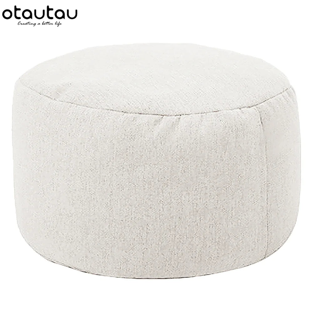 Linen Bean Bag Pouf