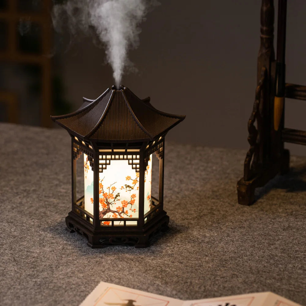New small pavilion humidifier night light home Chinese style