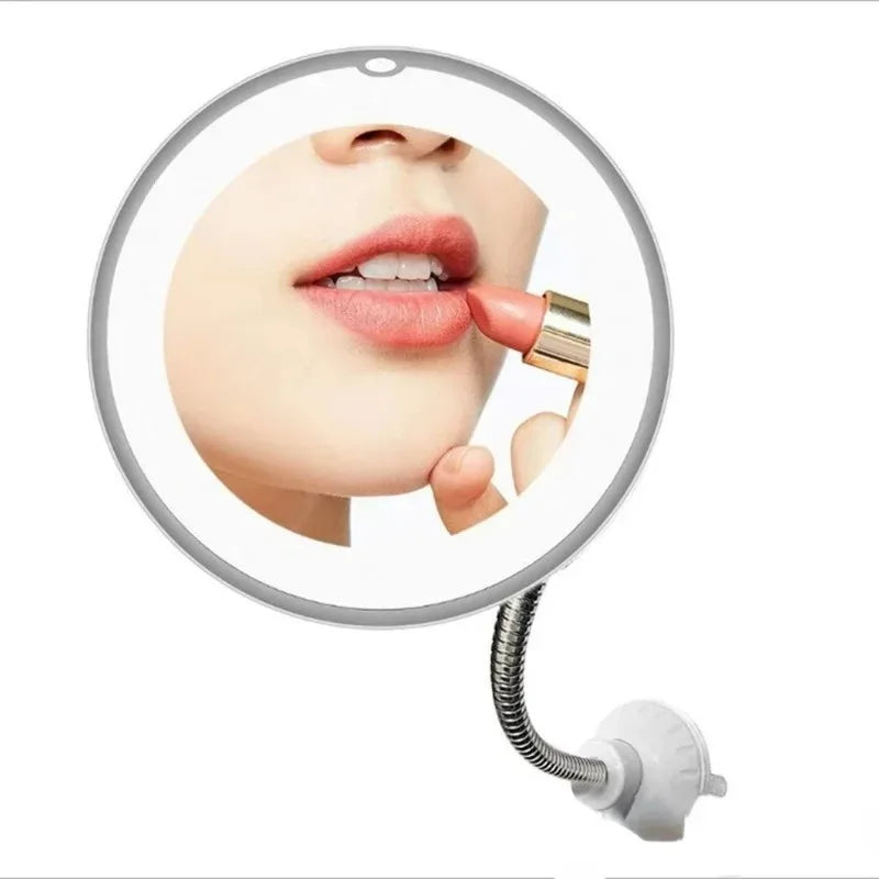 10X Magnifying LED Makeup Mirror with Flexible Gooseneck