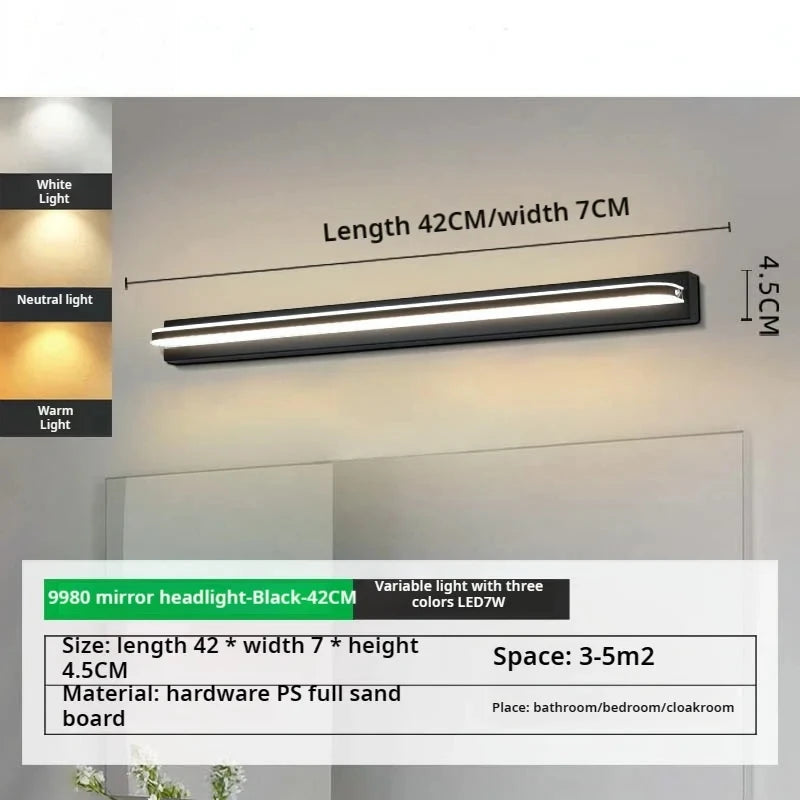 Frameless Waterproof Mirror Light
