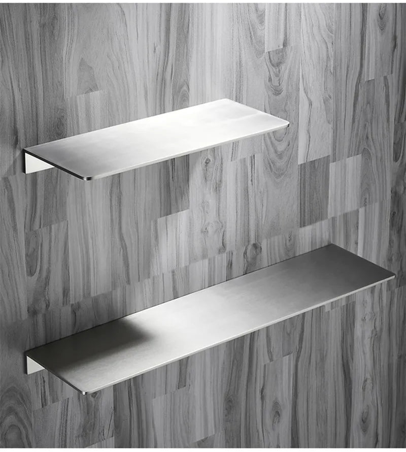 304 Stainless Steel Bathroom Storage Rack 20/30/40/50CM Brushed Chrome Shower Rack Corner Rack Multifunctional Bathroom Hardware