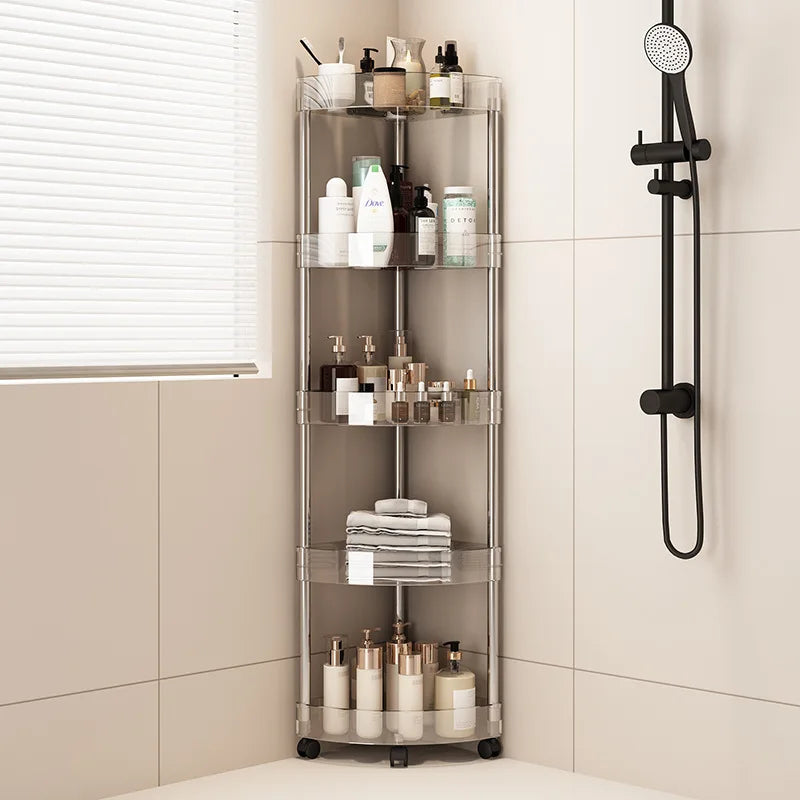 Clear Multi Tier Bathroom Rack