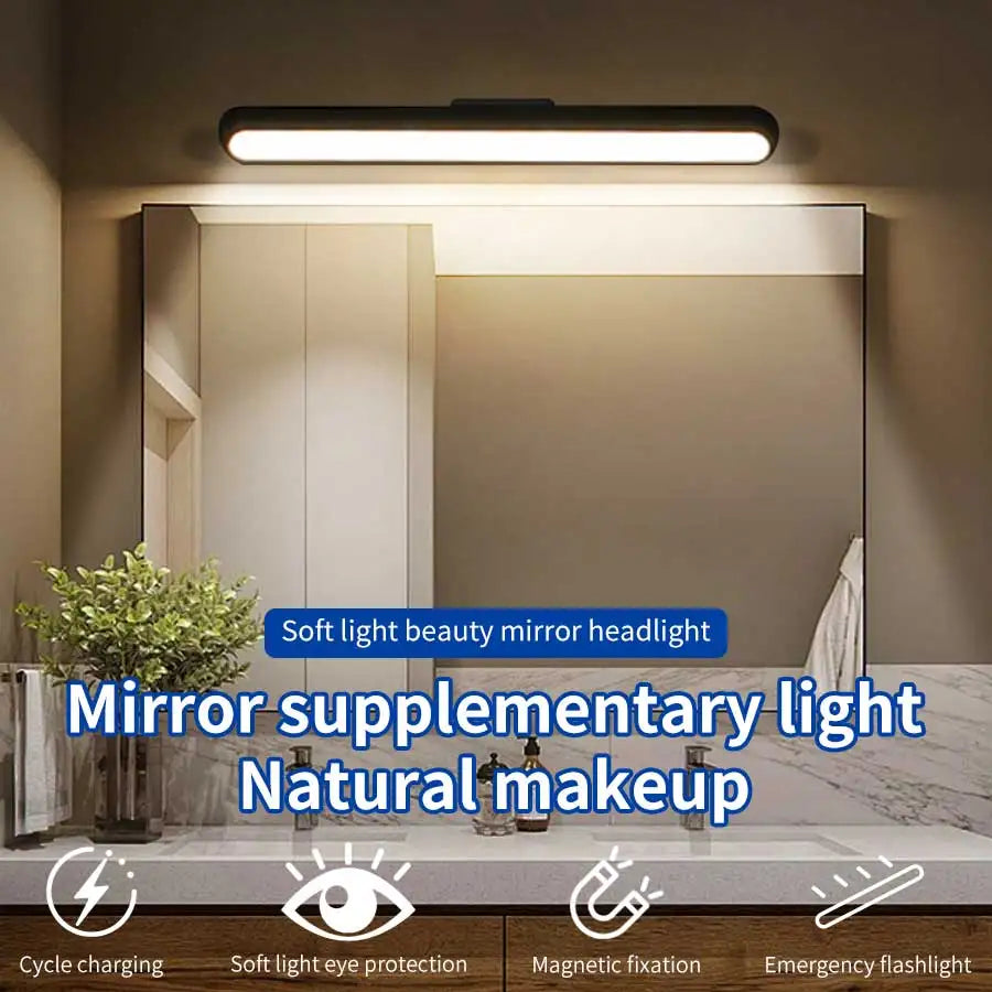 Rechargeable Magnetic Mirror Light
