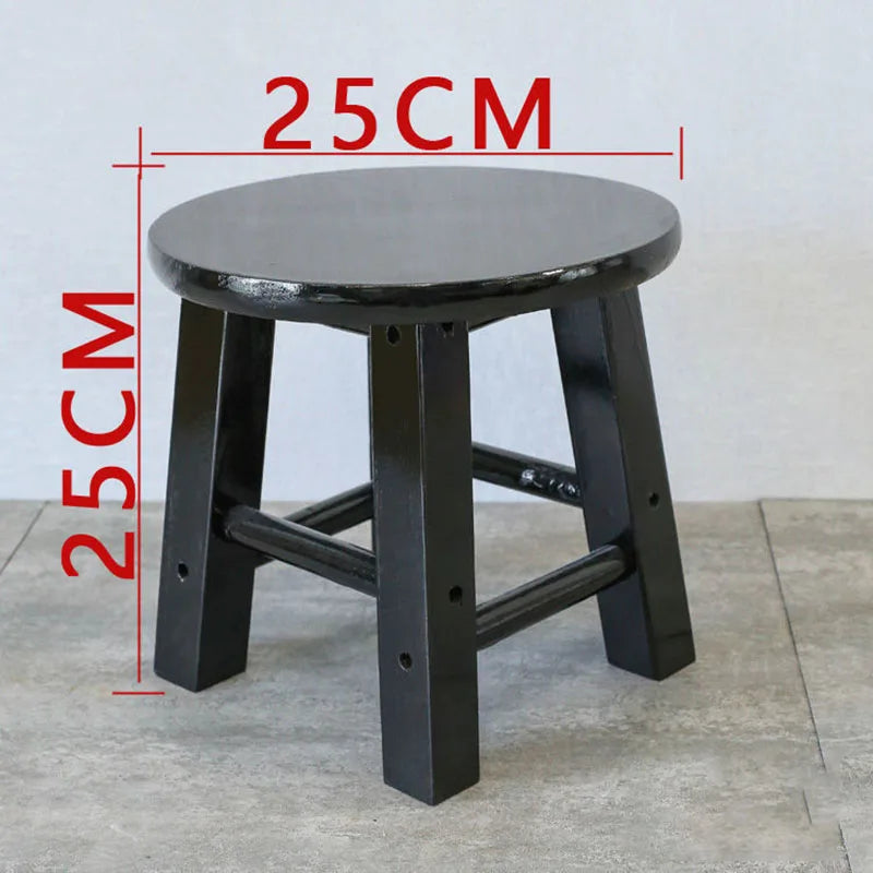 Solid Wood Round Stool