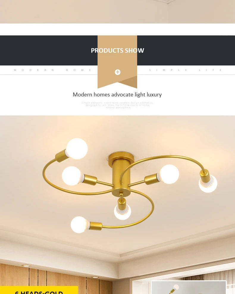 Modern Iron Ceiling Chandelier