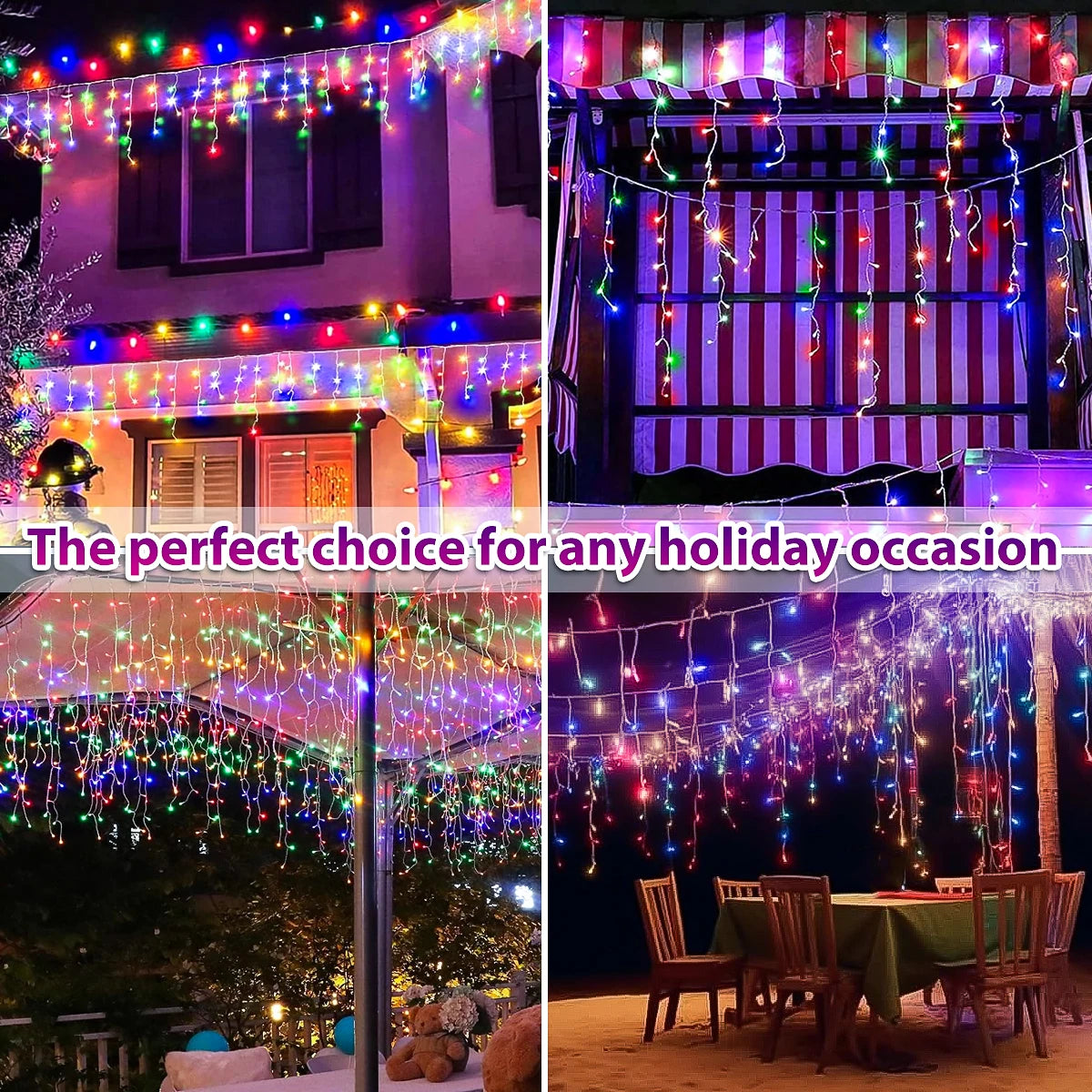 Solar Icicle Fairy Lights