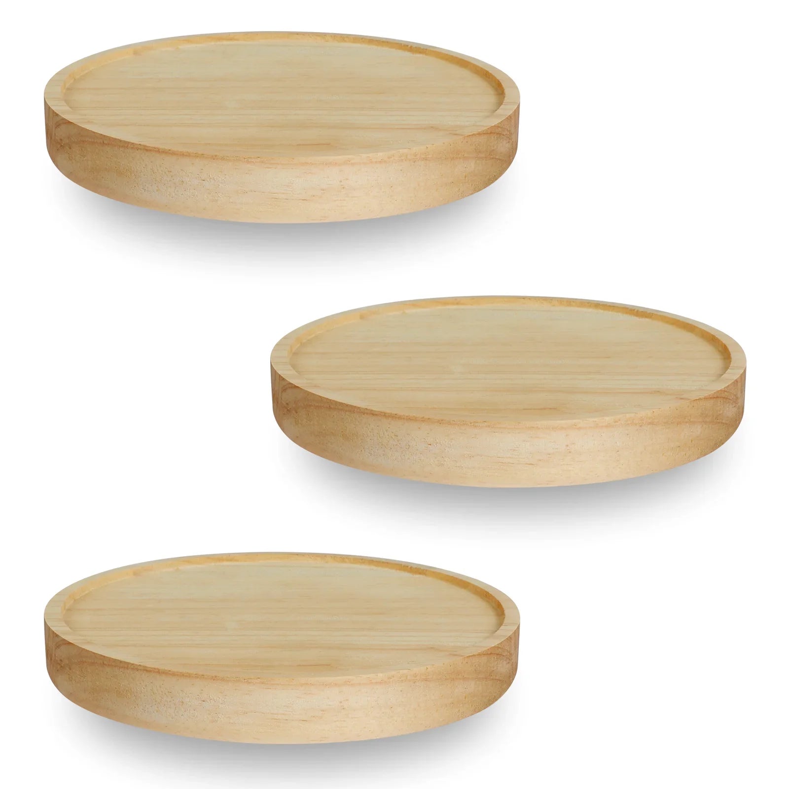 Round Oak Floating Wall Shelves, Set of 3 or 6