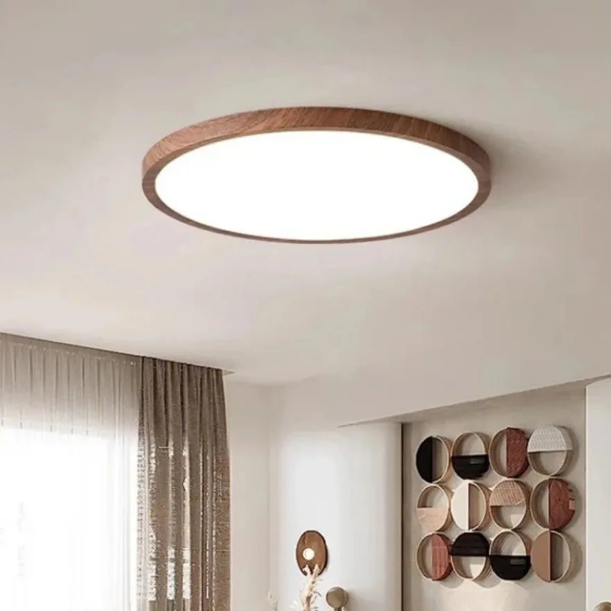 Ultrathin Wood Grain LED Ceiling Light