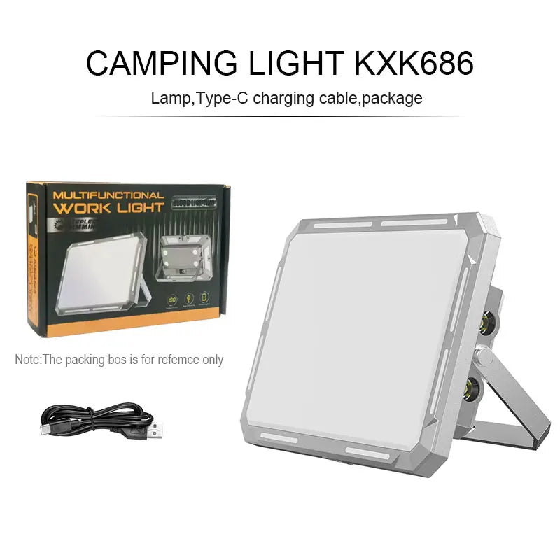 Portable LED Camping Tent Light Rechargeable Searchlight High Power