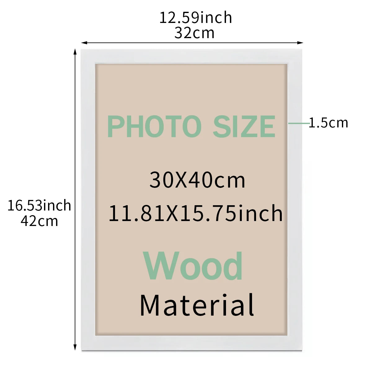 Black and White Wooden Photo Frame