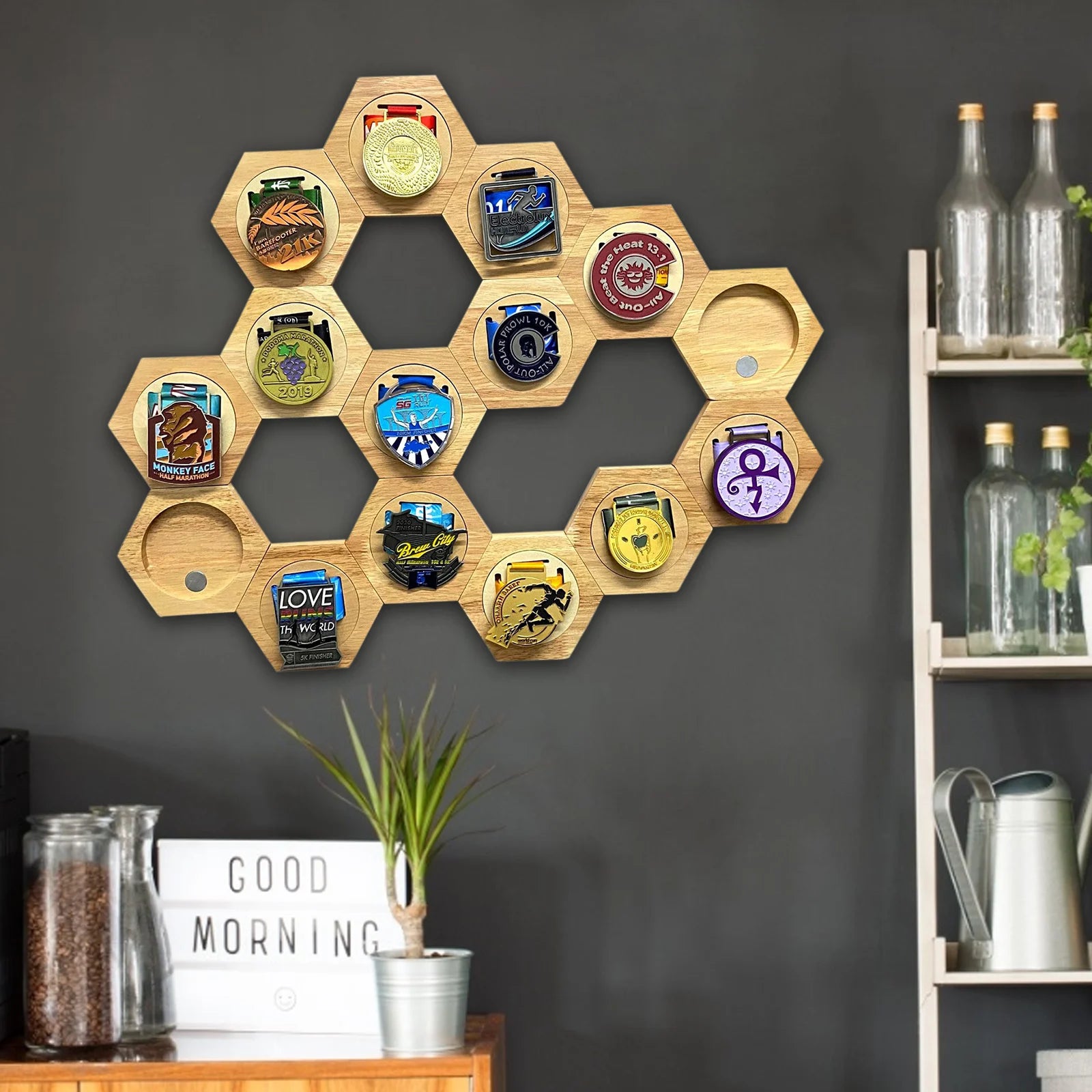 Hexagon Medal Display Rack