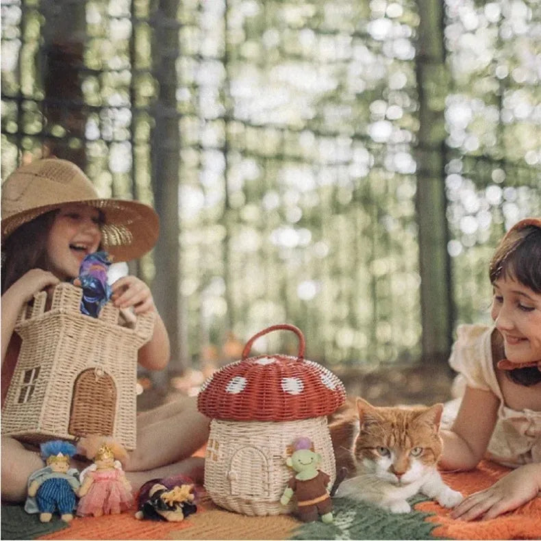 Woven Rattan Picnic Basket