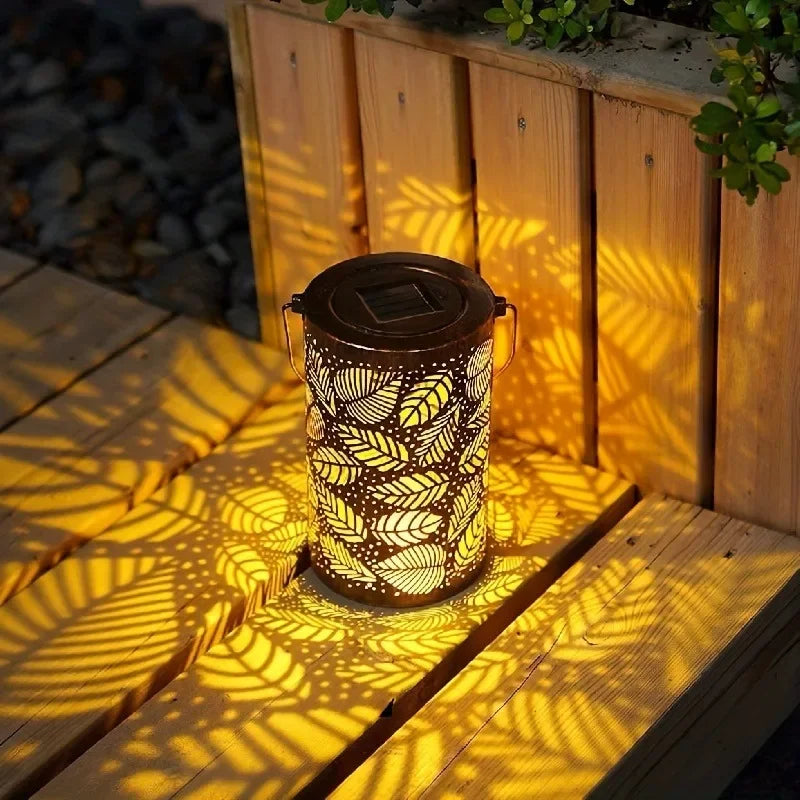 1PC Iron Solar Lantern Outdoor, Solar-Powered Garden Light