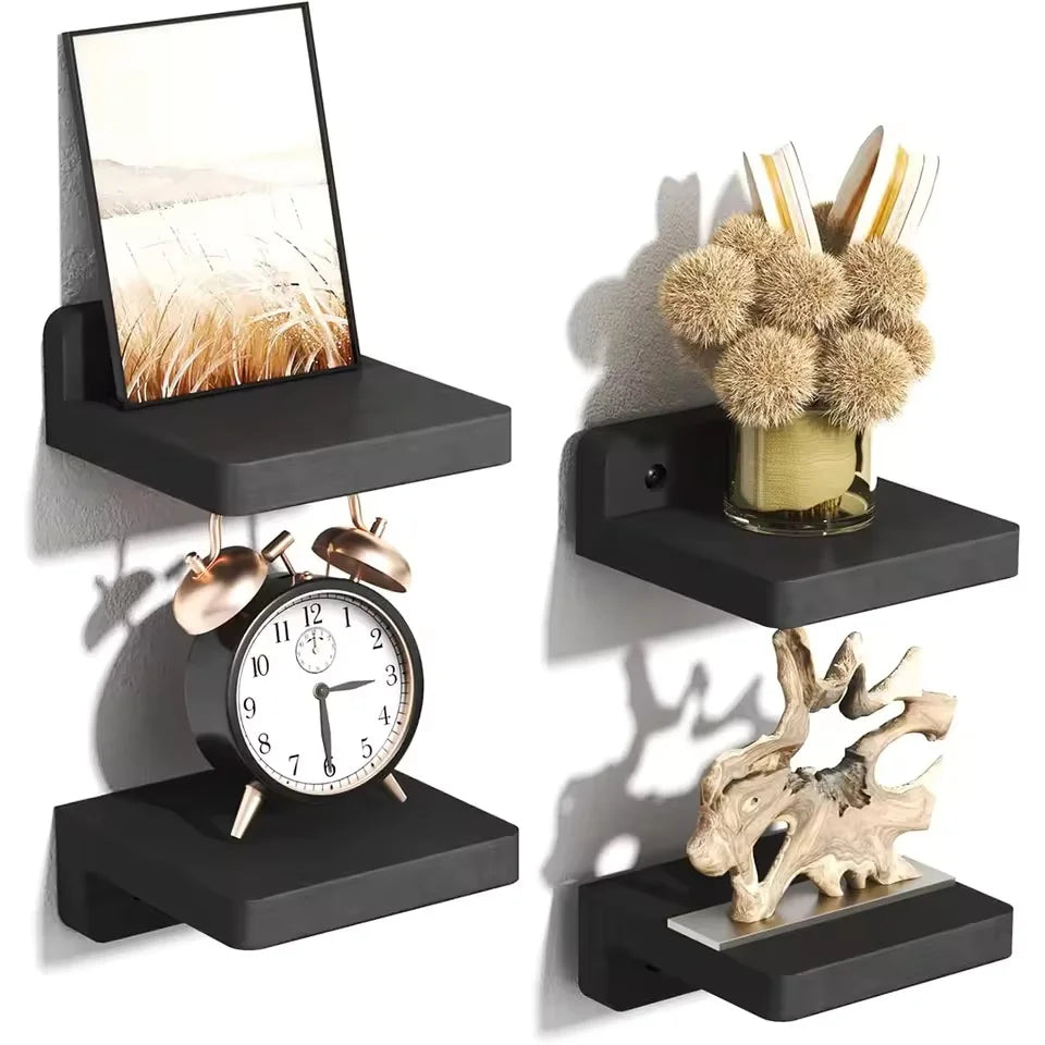 White Floating Wall Shelves, Set of 2 or 4
